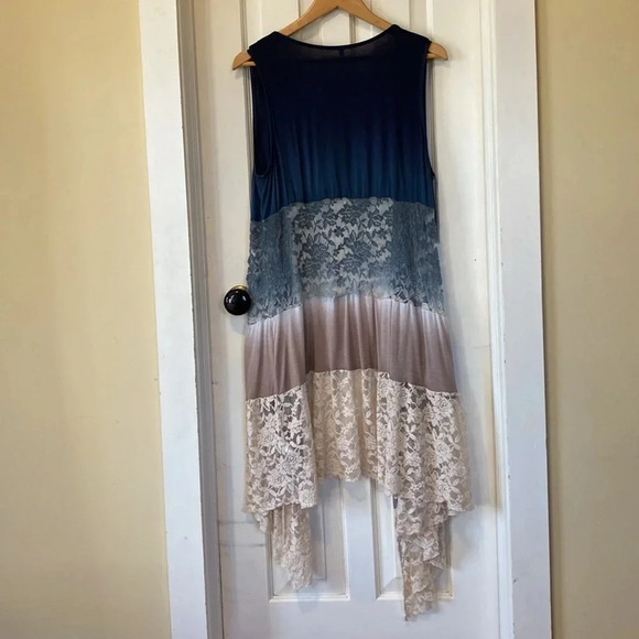 Elegant Ombre Lace Duster, lagenlook, whimsy, fairycore, cottagecore - Picture 8 of 14